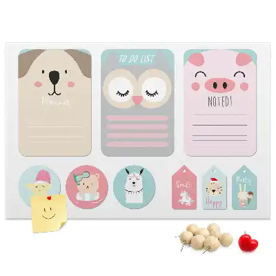 Happy Animals Cork Memo Board