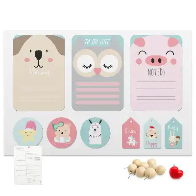 Happy Animals Cork Memo Board