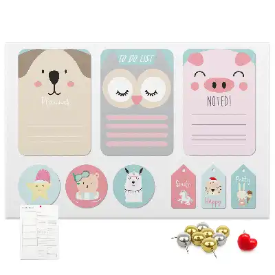 Happy Animals Cork Memo Board