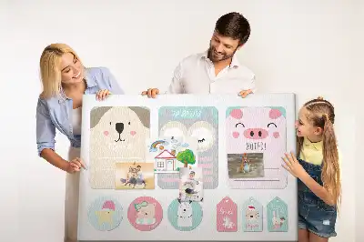 Happy Animals Cork Memo Board