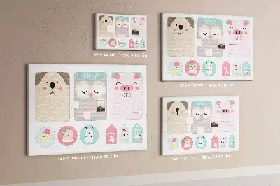 Happy Animals Cork Memo Board
