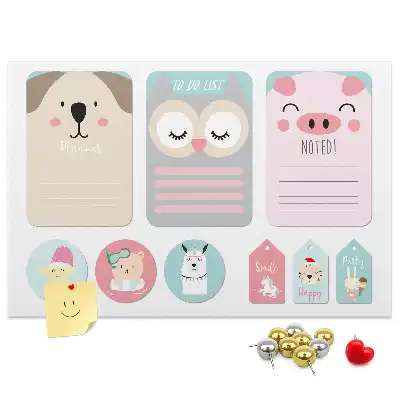 Happy Animals Cork Memo Board