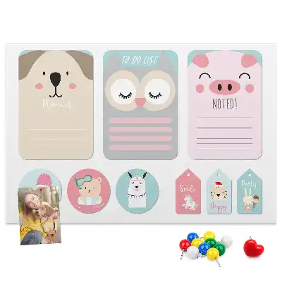 Happy Animals Cork Memo Board