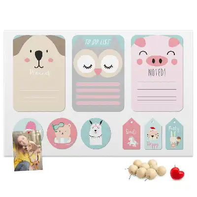 Happy Animals Cork Memo Board