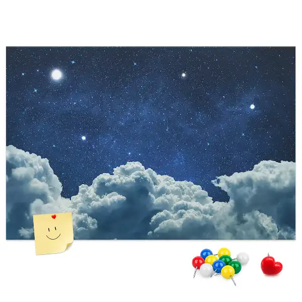 Night Sky Printed Cork Board