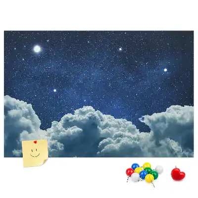 Night Sky Printed Cork Board