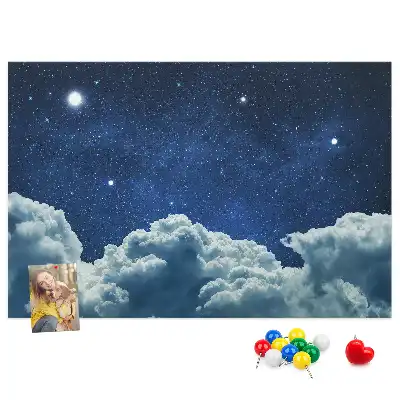 Night Sky Printed Cork Board
