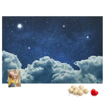 Night Sky Printed Cork Board