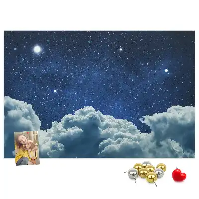 Night Sky Printed Cork Board