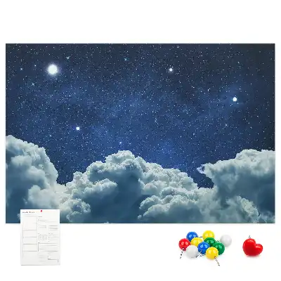 Night Sky Printed Cork Board