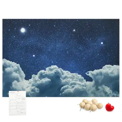 Night Sky Printed Cork Board