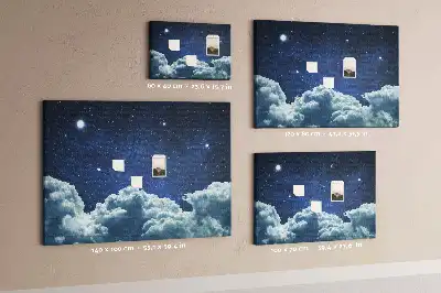 Night Sky Printed Cork Board
