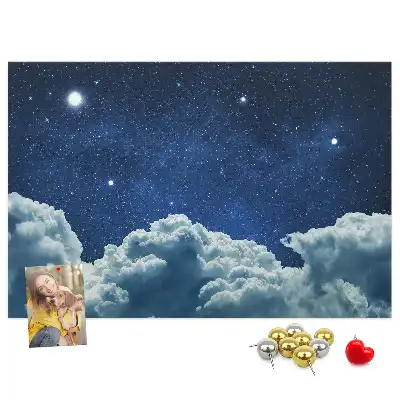 Night Sky Printed Cork Board
