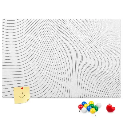 Printed Cork Memo Board Lines abstraction