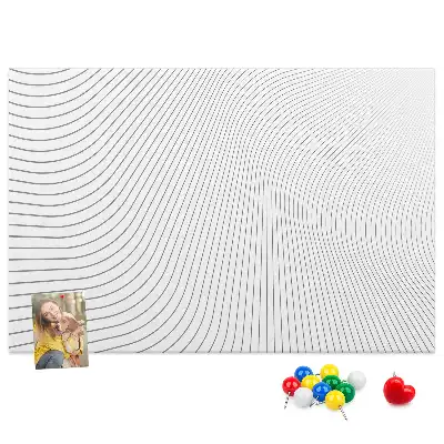 Printed Cork Memo Board Lines abstraction