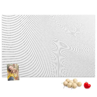 Abstract Lines Printed Cork Memo Board