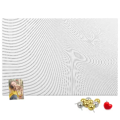 Printed Cork Memo Board Lines abstraction
