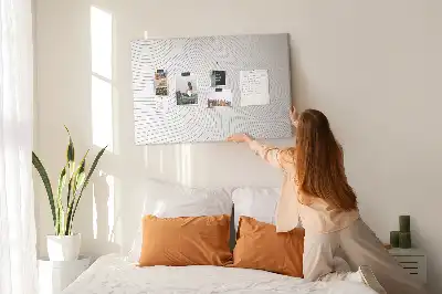 Printed Cork Memo Board Lines abstraction