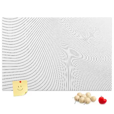 Printed Cork Memo Board Lines abstraction
