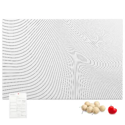 Printed Cork Memo Board Lines abstraction