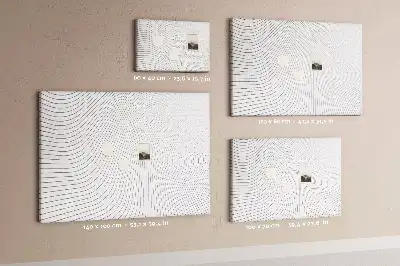 Printed Cork Memo Board Lines abstraction
