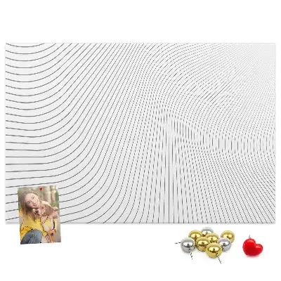 Printed Cork Memo Board Lines abstraction