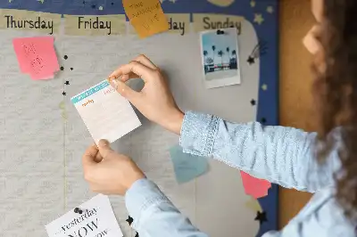 Printed Cork Board Space weekly planner