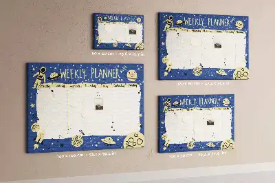 Printed Cork Board Space weekly planner