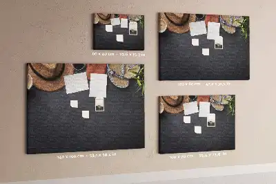 Printed Cork Memo Board Vacation Design