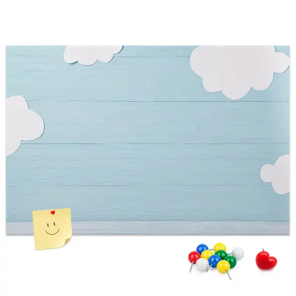 Cork memo board and blackboard for kids