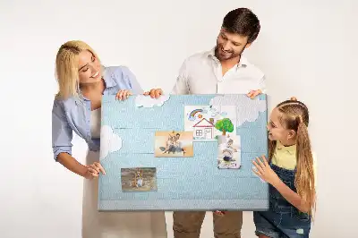 Cork memo board and blackboard for kids
