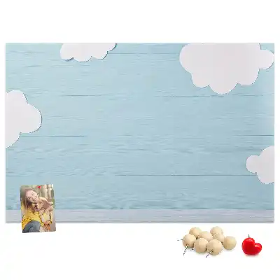 Cork memo board and blackboard for kids