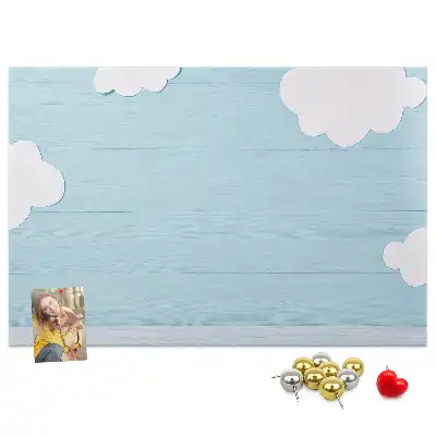 Cork memo board and blackboard for kids
