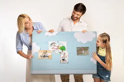 Cork memo board and blackboard for kids
