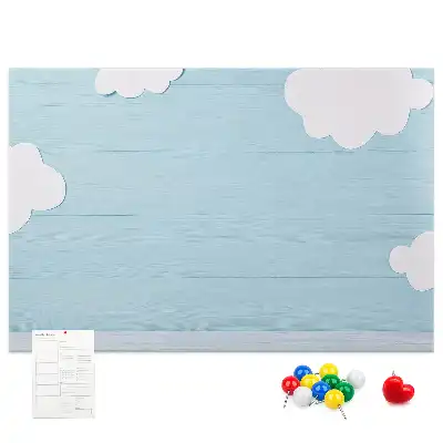 Cork memo board and blackboard for kids