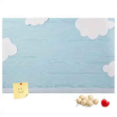 Cork memo board and blackboard for kids