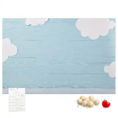 Cork memo board and blackboard for kids