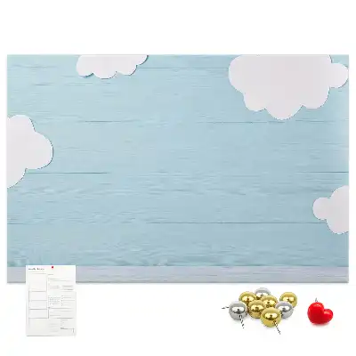 Cork memo board and blackboard for kids