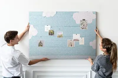 Cork memo board and blackboard for kids