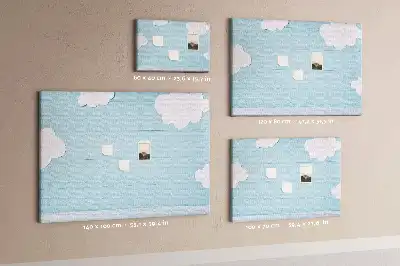 Cork memo board and blackboard for kids