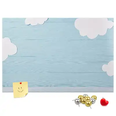 Cork memo board and blackboard for kids
