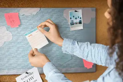 Cork memo board and blackboard for kids