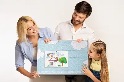 Cork memo board and blackboard for kids