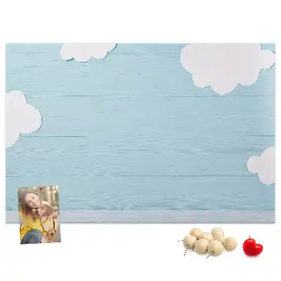Cork memo board and blackboard for kids