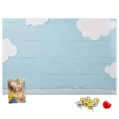 Cork memo board and blackboard for kids
