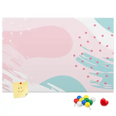 Printed Pastel Abstraction Cork Board