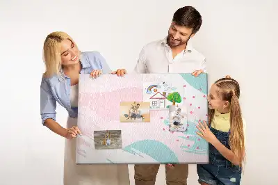 Printed Pastel Abstraction Cork Board