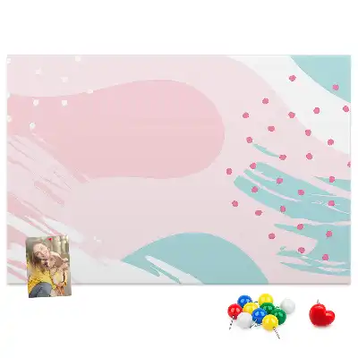 Printed Cork Board Pastel abstraction