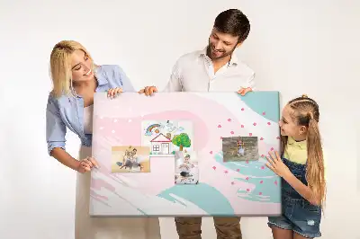 Printed Cork Board Pastel abstraction