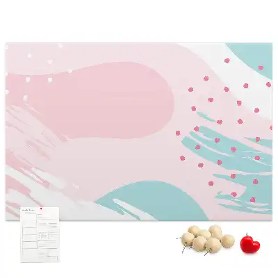 Printed Pastel Abstraction Cork Board